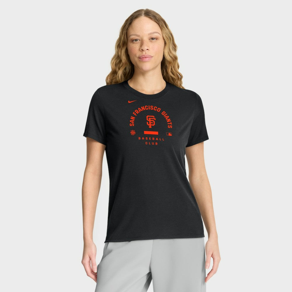 San Francisco Giants Nike Women's Authentic Collection Early Work Tri-Blend Dri-FIT T-Shirt - Black T-shirts
