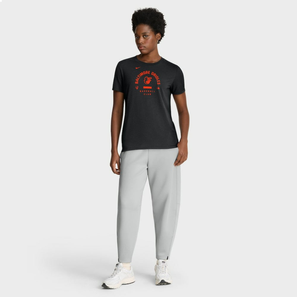 Baltimore Orioles Nike Women's Authentic Collection Early Work Tri-Blend Dri-FIT T-Shirt - Black T-shirts