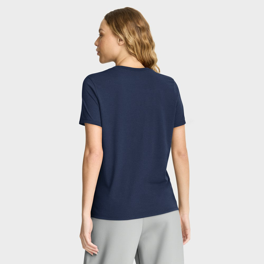 Milwaukee Brewers Nike Women's Authentic Collection Early Work Tri-Blend Dri-FIT T-Shirt - Navy T-shirts