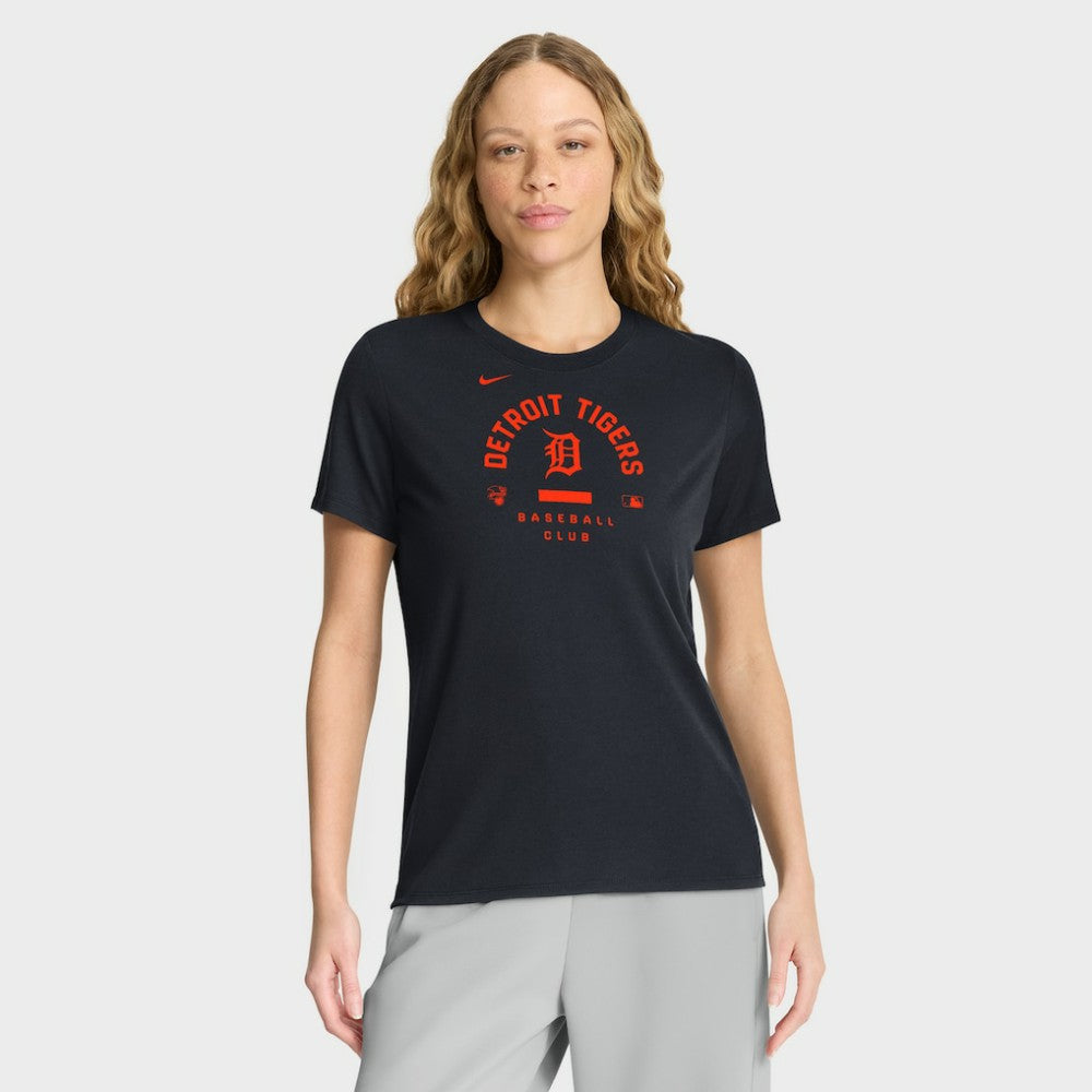 Detroit Tigers Nike Women's Authentic Collection Early Work Tri-Blend Dri-FIT T-Shirt - Navy T-shirts