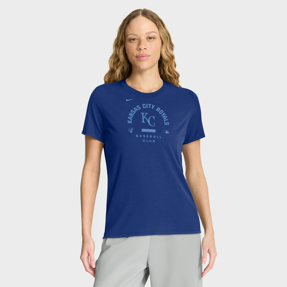 Kansas City Royals Nike Women's Authentic Collection Early Work Tri-Blend Dri-FIT T-Shirt - Royal T-shirts