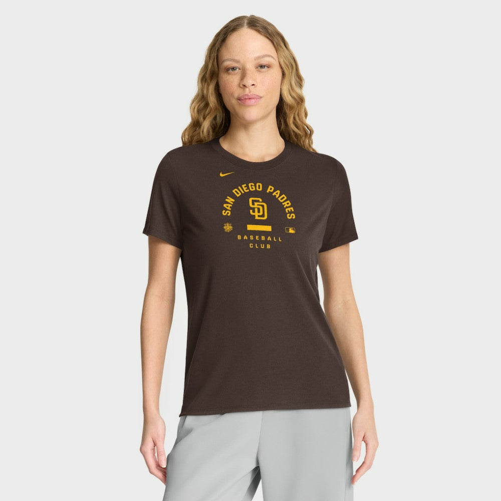 San Diego Padres Nike Women's Authentic Collection Early Work Tri-Blend Dri-FIT T-Shirt - Brown T-shirts