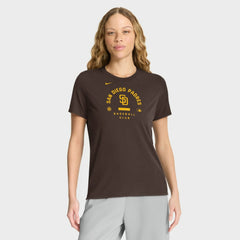 San Diego Padres Nike Women's Authentic Collection Early Work Tri-Blend Dri-FIT T-Shirt - Brown T-shirts