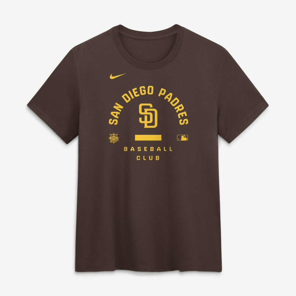San Diego Padres Nike Women's Authentic Collection Early Work Tri-Blend Dri-FIT T-Shirt - Brown T-shirts