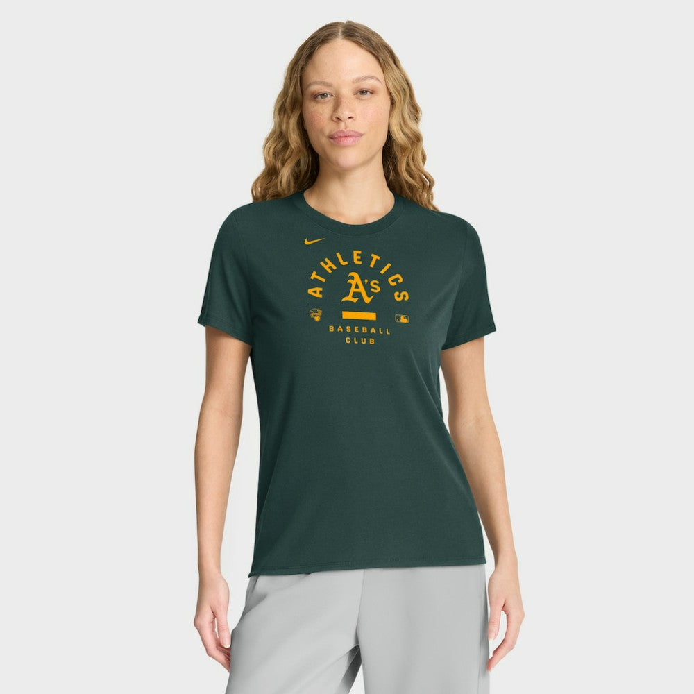 Athletics Nike Women's Authentic Collection Early Work Tri-Blend Dri-FIT T-Shirt - Green T-shirts