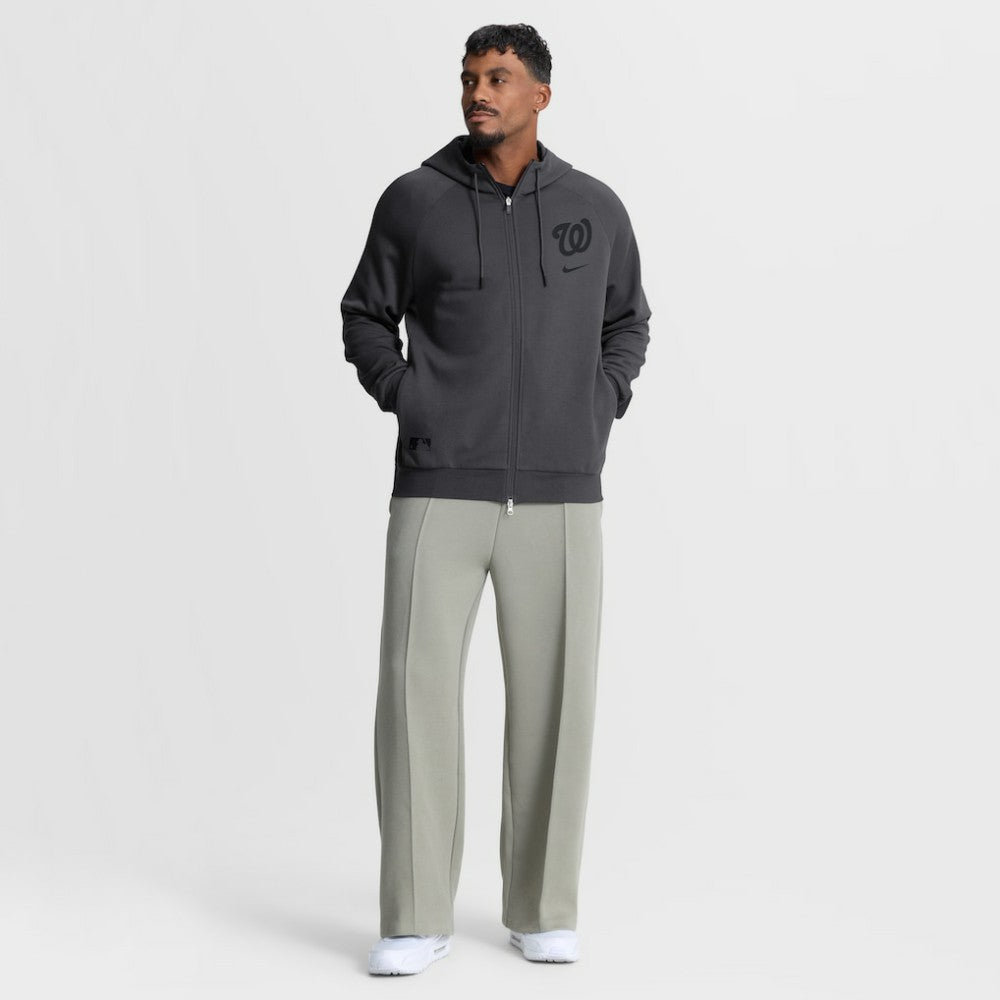 Washington Nationals Nike Authentic Collection Player Raglan Dri-FIT Full-Zip Hoodie - Anthracite Hoodies