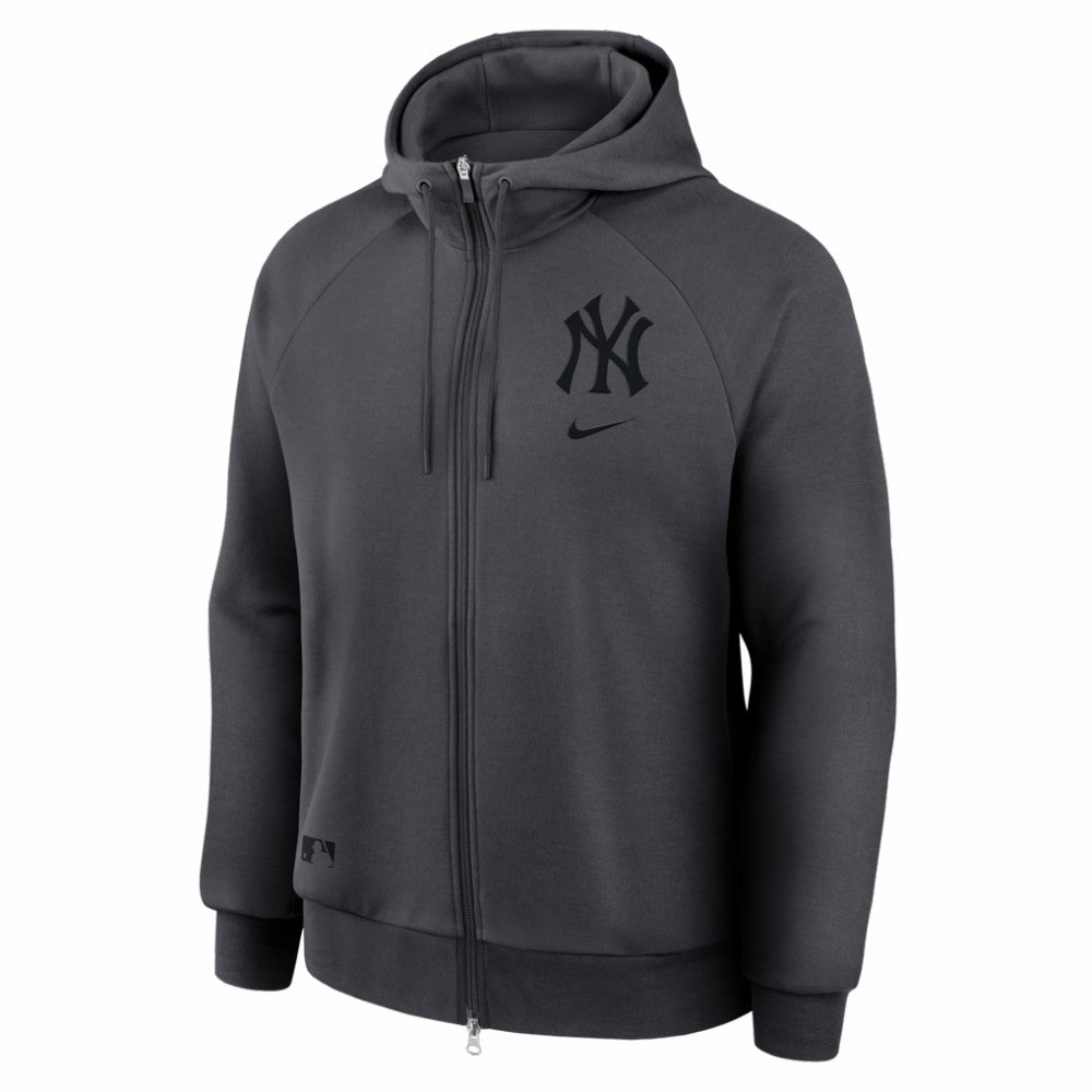 New York Yankees Nike Authentic Collection Player Raglan Dri-FIT Full-Zip Hoodie - Anthracite Hoodies