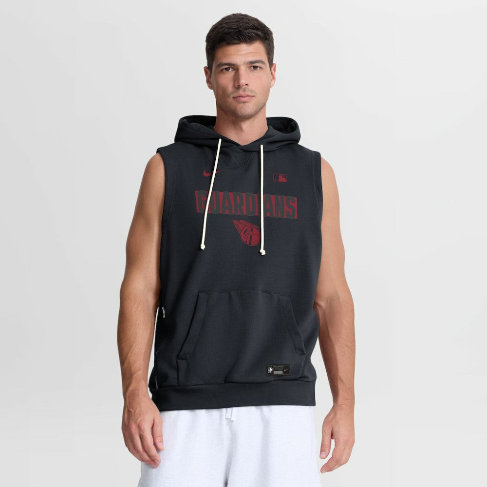 Cleveland Guardians Nike Authentic Collection Standard Issue Dri-FIT Sleeveless Hoodie - Navy Hoodies