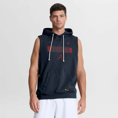 Atlanta Braves Nike Authentic Collection Standard Issue Dri-FIT Sleeveless Hoodie - Navy Hoodies