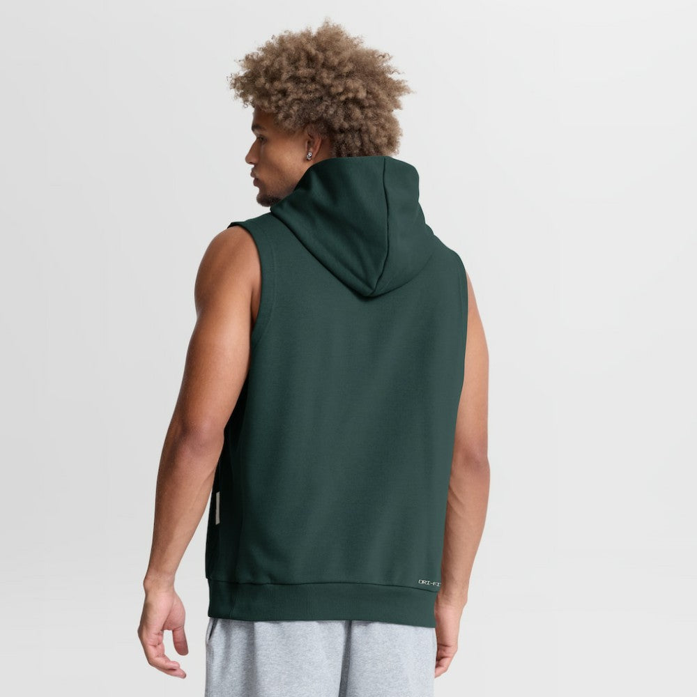 Athletics Nike Authentic Collection Standard Issue Dri-FIT Sleeveless Hoodie - Green Hoodies