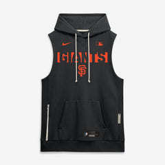 San Francisco Giants Nike Authentic Collection Standard Issue Dri-FIT Sleeveless Hoodie - Black Hoodies
