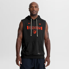Baltimore Orioles Nike Authentic Collection Standard Issue Dri-FIT Sleeveless Hoodie - Black Hoodies