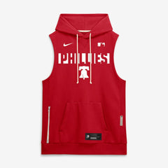 Philadelphia Phillies Nike Authentic Collection Standard Issue Dri-FIT Sleeveless Hoodie - Red Hoodies