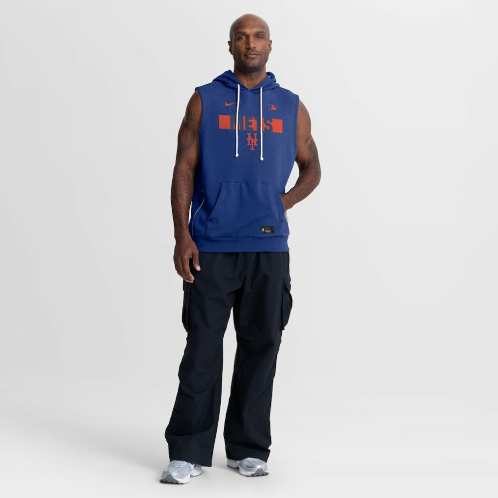 New York Mets Nike Authentic Collection Standard Issue Dri-FIT Sleeveless Hoodie - Royal Hoodies