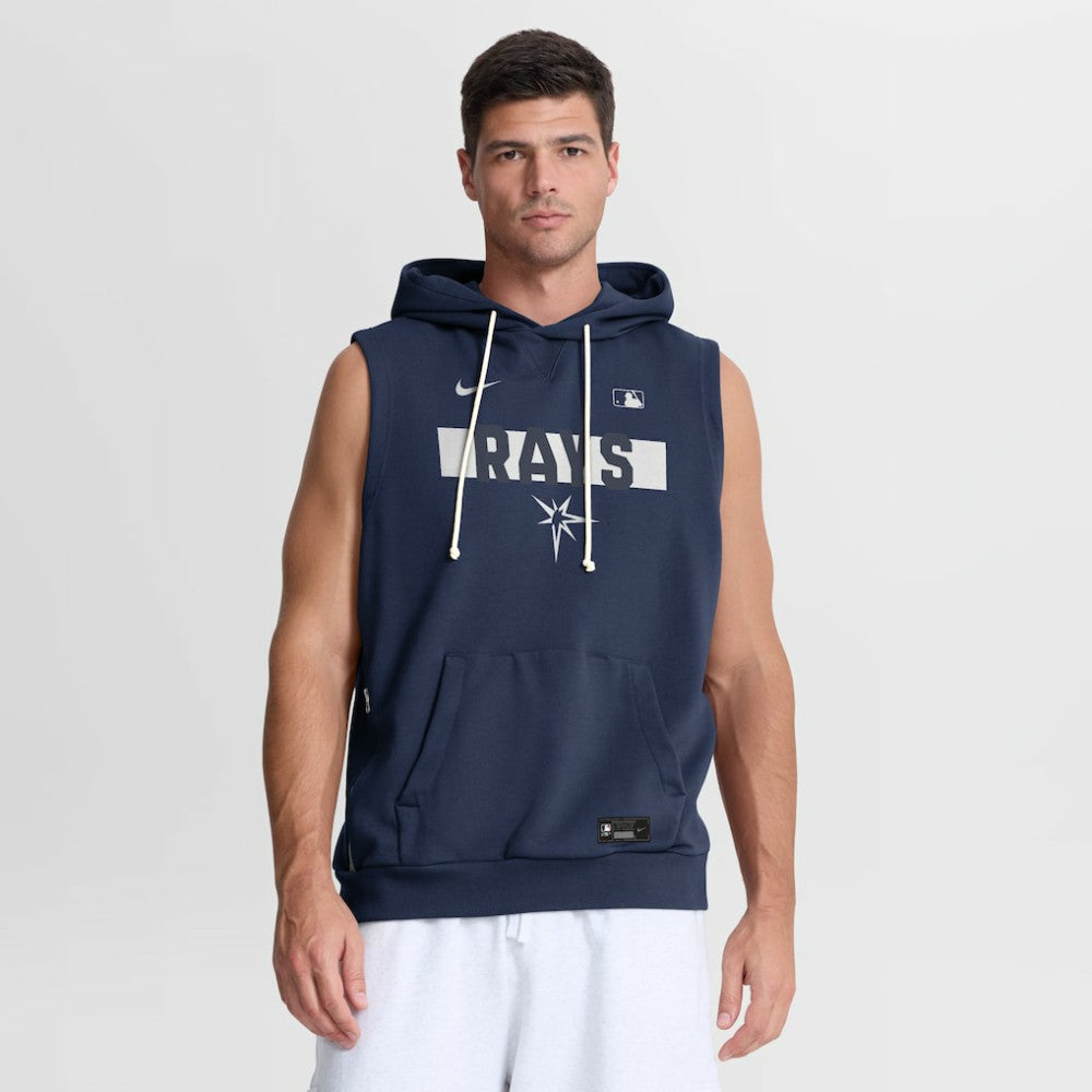 Tampa Bay Rays Nike Authentic Collection Standard Issue Dri-FIT Sleeveless Hoodie - Navy Hoodies