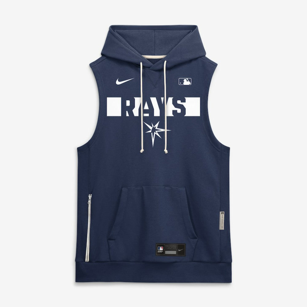 Tampa Bay Rays Nike Authentic Collection Standard Issue Dri-FIT Sleeveless Hoodie - Navy Hoodies