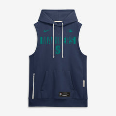 Seattle Mariners Nike Authentic Collection Standard Issue Dri-FIT Sleeveless Hoodie - Navy Hoodies