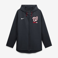 Washington Nationals Nike Authentic Collection Raglan Therma-FIT Full-Zip Hooded Jacket - Navy Jackets