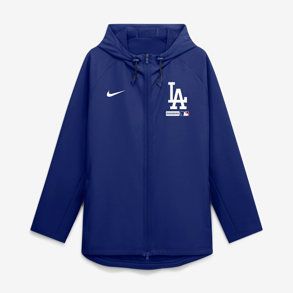 Los Angeles Dodgers Nike Authentic Collection Raglan Therma-FIT Full-Zip Hooded Jacket - Royal Jackets