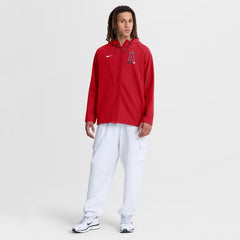 Los Angeles Angels Nike Authentic Collection Raglan Therma-FIT Full-Zip Hooded Jacket - Red Jackets