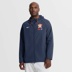 Houston Astros Nike Authentic Collection Raglan Therma-FIT Full-Zip Hooded Jacket - Navy Jackets
