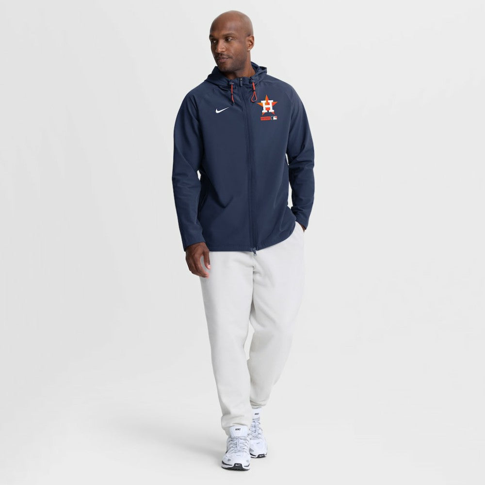 Houston Astros Nike Authentic Collection Raglan Therma-FIT Full-Zip Hooded Jacket - Navy Jackets
