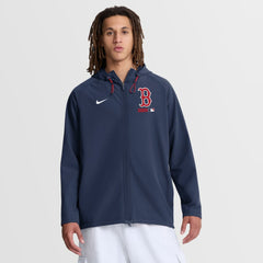 Boston Red Sox Nike Authentic Collection Raglan Therma-FIT Full-Zip Hooded Jacket - Navy Jackets