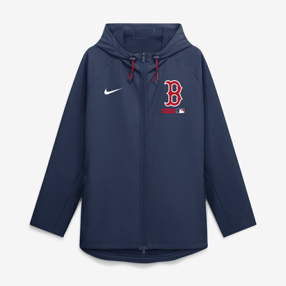 Boston Red Sox Nike Authentic Collection Raglan Therma-FIT Full-Zip Hooded Jacket - Navy Jackets