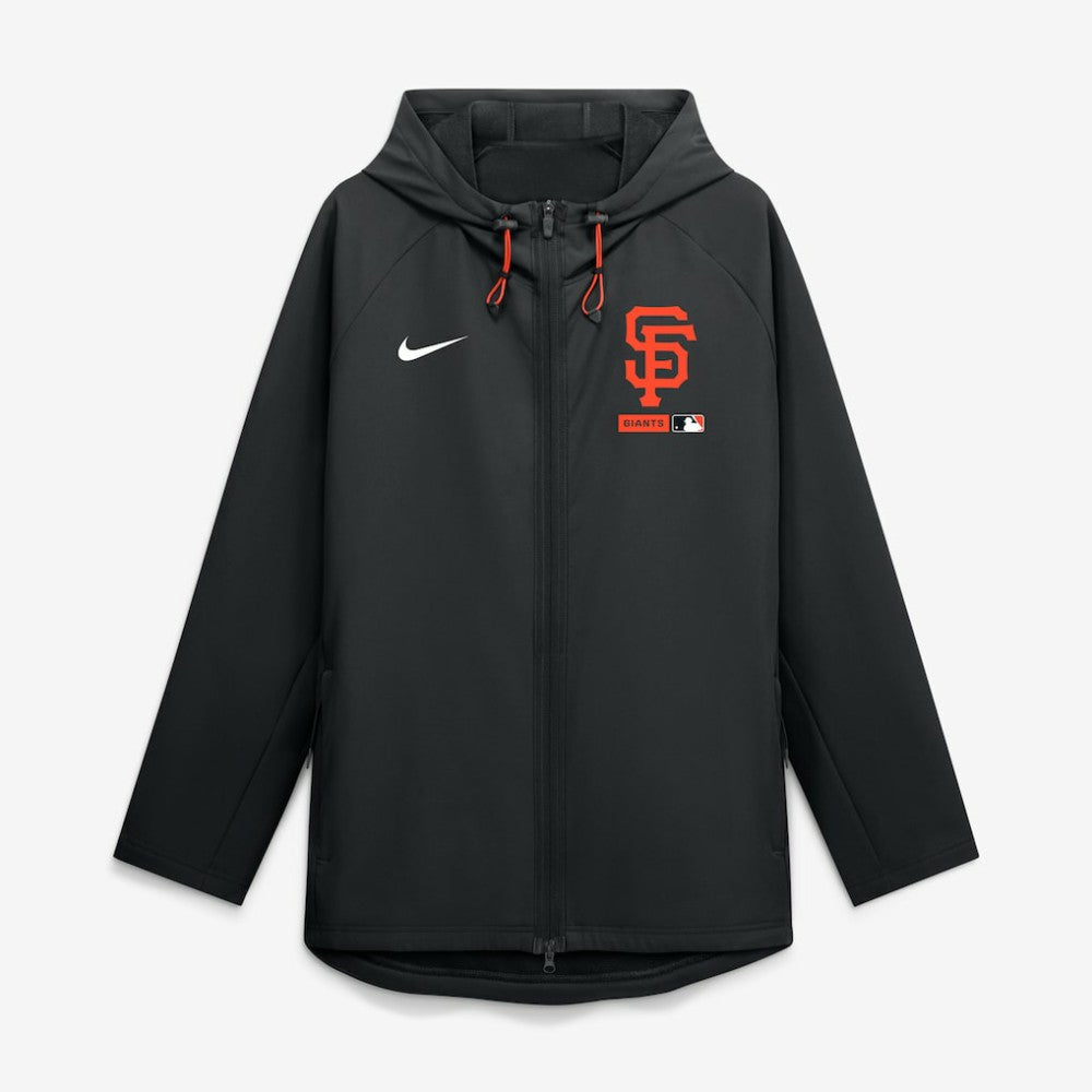 San Francisco Giants Nike Authentic Collection Raglan Therma-FIT Full-Zip Hooded Jacket - Black Jackets