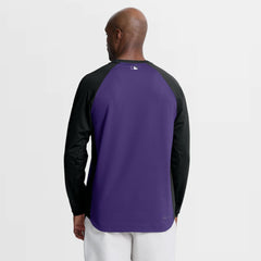 Colorado Rockies Nike Authentic Collection Raglan Dri-FIT Sweatshirt - Purple Sweatshirts