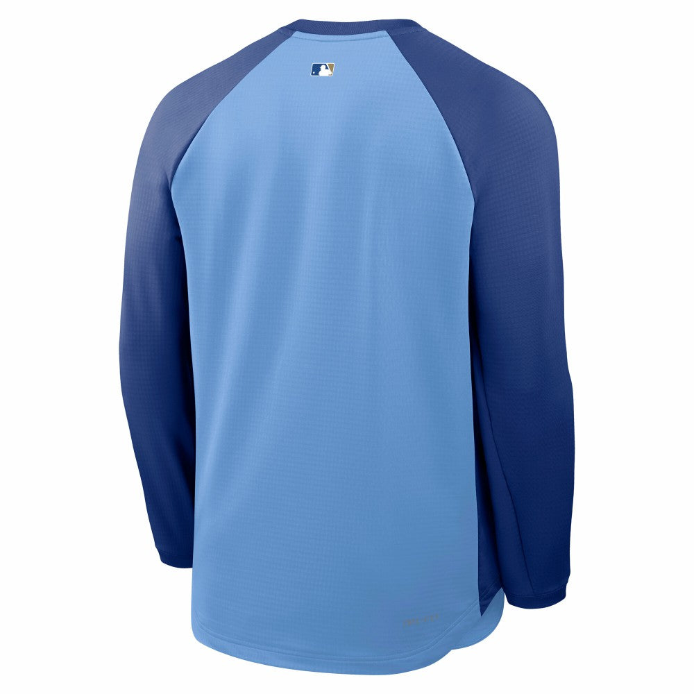 Kansas City Royals Nike Authentic Collection Raglan Dri-FIT Sweatshirt - Light Blue Sweatshirts