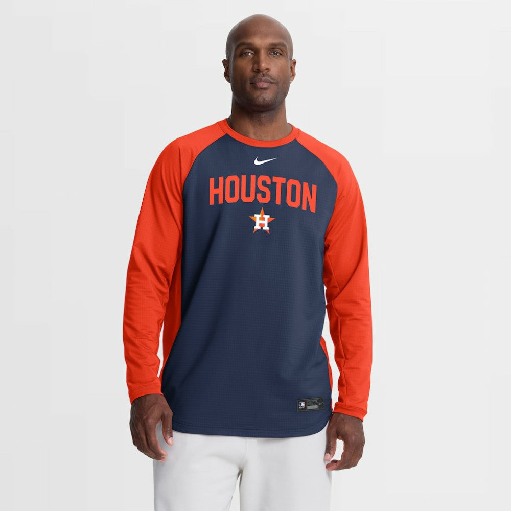 Houston Astros Nike Authentic Collection Raglan Dri-FIT Sweatshirt - Navy Sweatshirts
