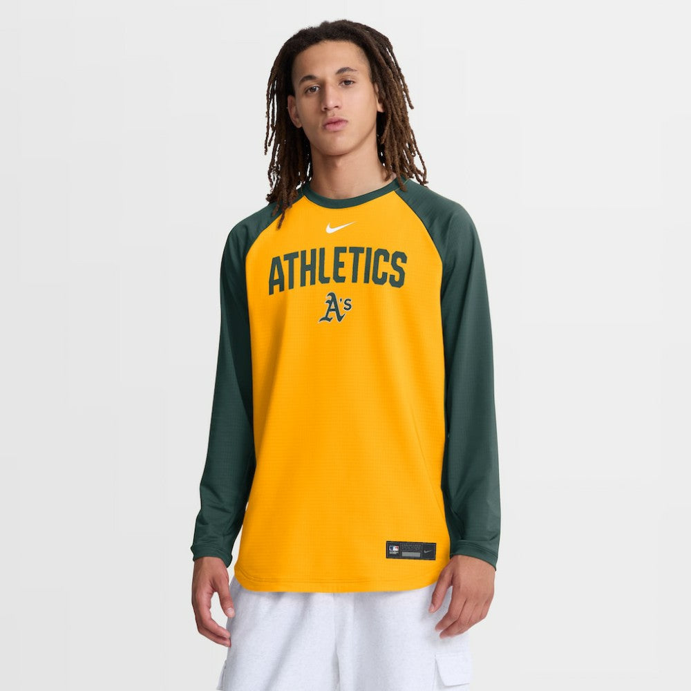 Athletics Nike Authentic Collection Raglan Dri-FIT Sweatshirt - Gold Sweatshirts