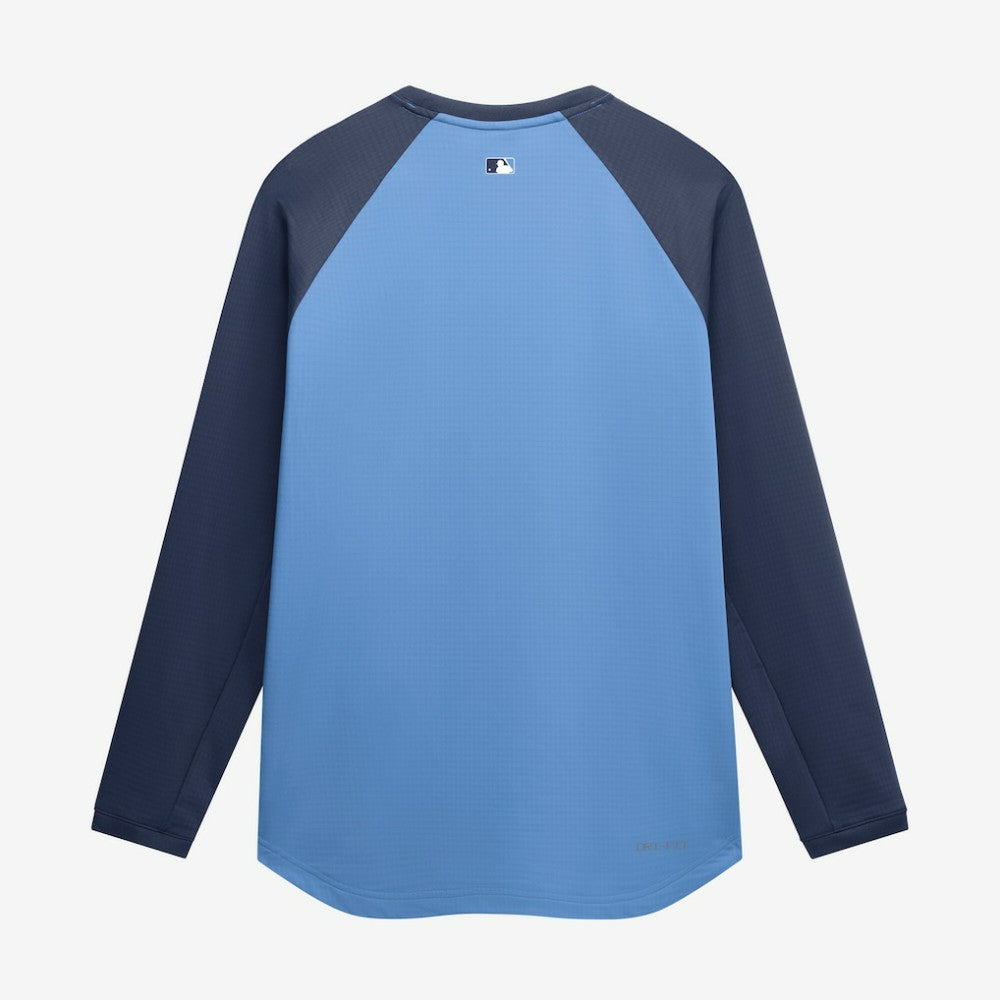 Tampa Bay Rays Nike Authentic Collection Raglan Dri-FIT Sweatshirt - Light Blue Sweatshirts