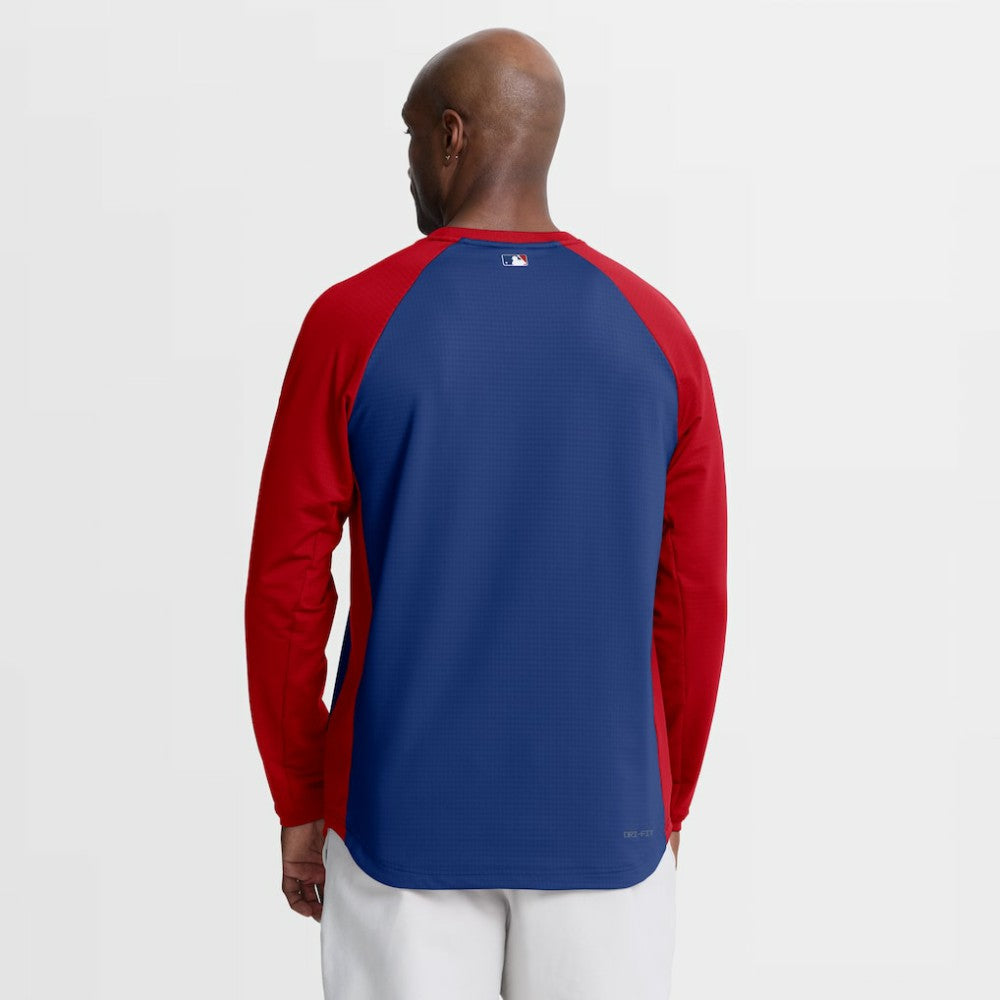 Philadelphia Phillies Nike Authentic Collection Raglan Dri-FIT Sweatshirt - Royal Sweatshirts