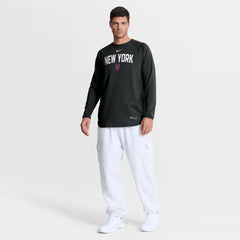 New York Mets Nike Authentic Collection Raglan Dri-FIT Sweatshirt - Black Sweatshirts