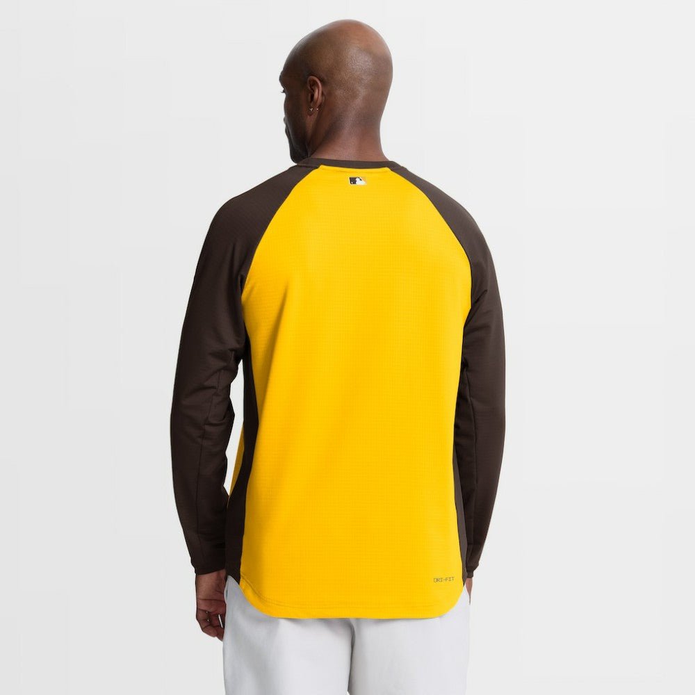 San Diego Padres Nike Authentic Collection Raglan Dri-FIT Sweatshirt - Gold Sweatshirts