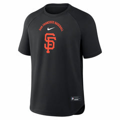 San Francisco Giants Nike Authentic Collection Batting Practice Pre-Game Raglan Dri-FIT Top - Black Tops
