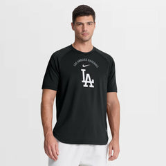 Los Angeles Dodgers Nike Authentic Collection Batting Practice Pre-Game Raglan Dri-FIT Top - Black Tops