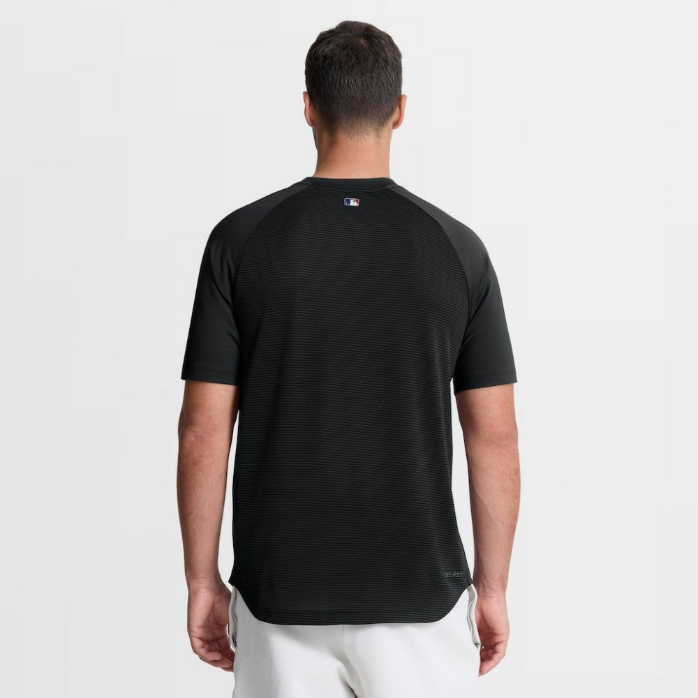 Los Angeles Dodgers Nike Authentic Collection Batting Practice Pre-Game Raglan Dri-FIT Top - Black Tops