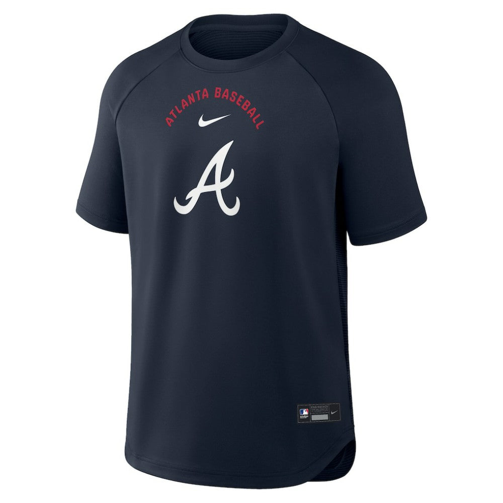 Atlanta Braves Nike Authentic Collection Batting Practice Pre-Game Raglan Dri-FIT Top - Blue Tops