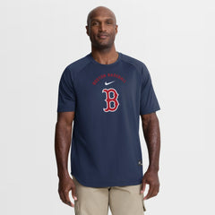 Boston Red Sox Nike Authentic Collection Batting Practice Pre-Game Raglan Dri-FIT Top - Navy Tops