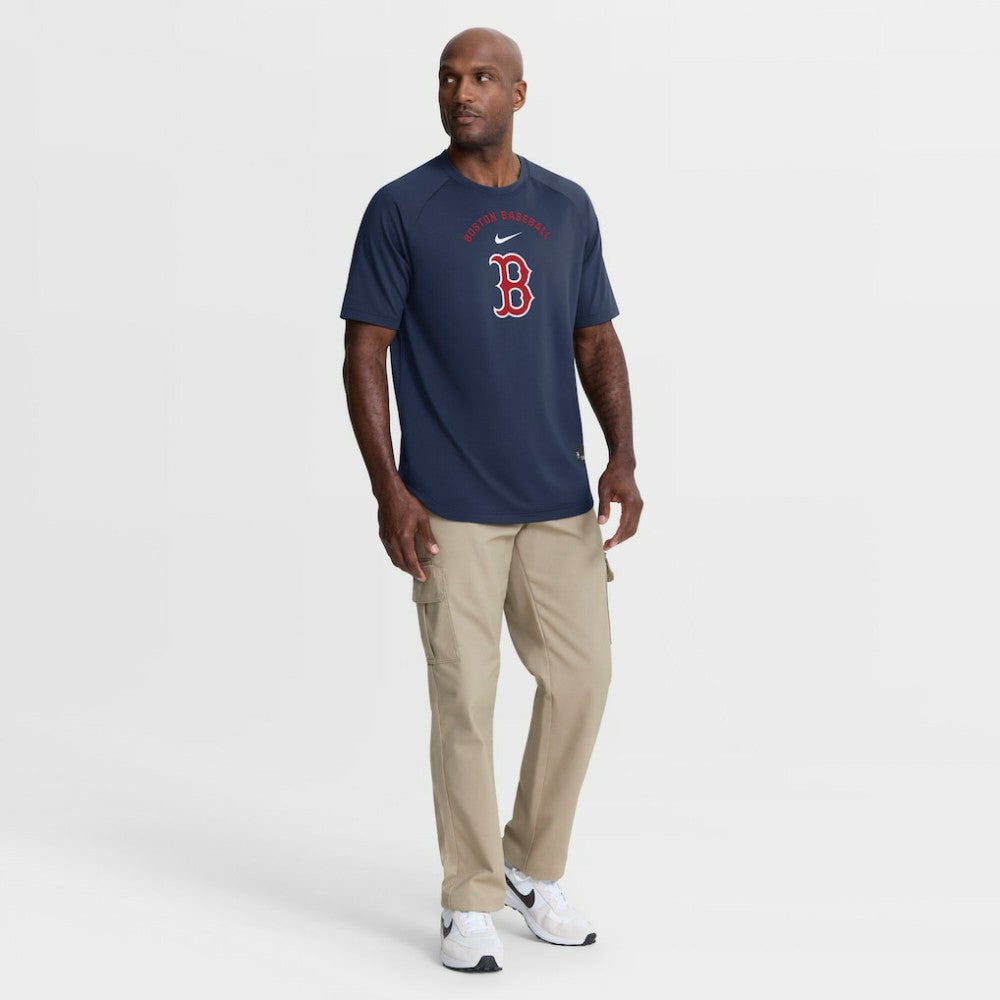 Boston Red Sox Nike Authentic Collection Batting Practice Pre-Game Raglan Dri-FIT Top - Navy Tops
