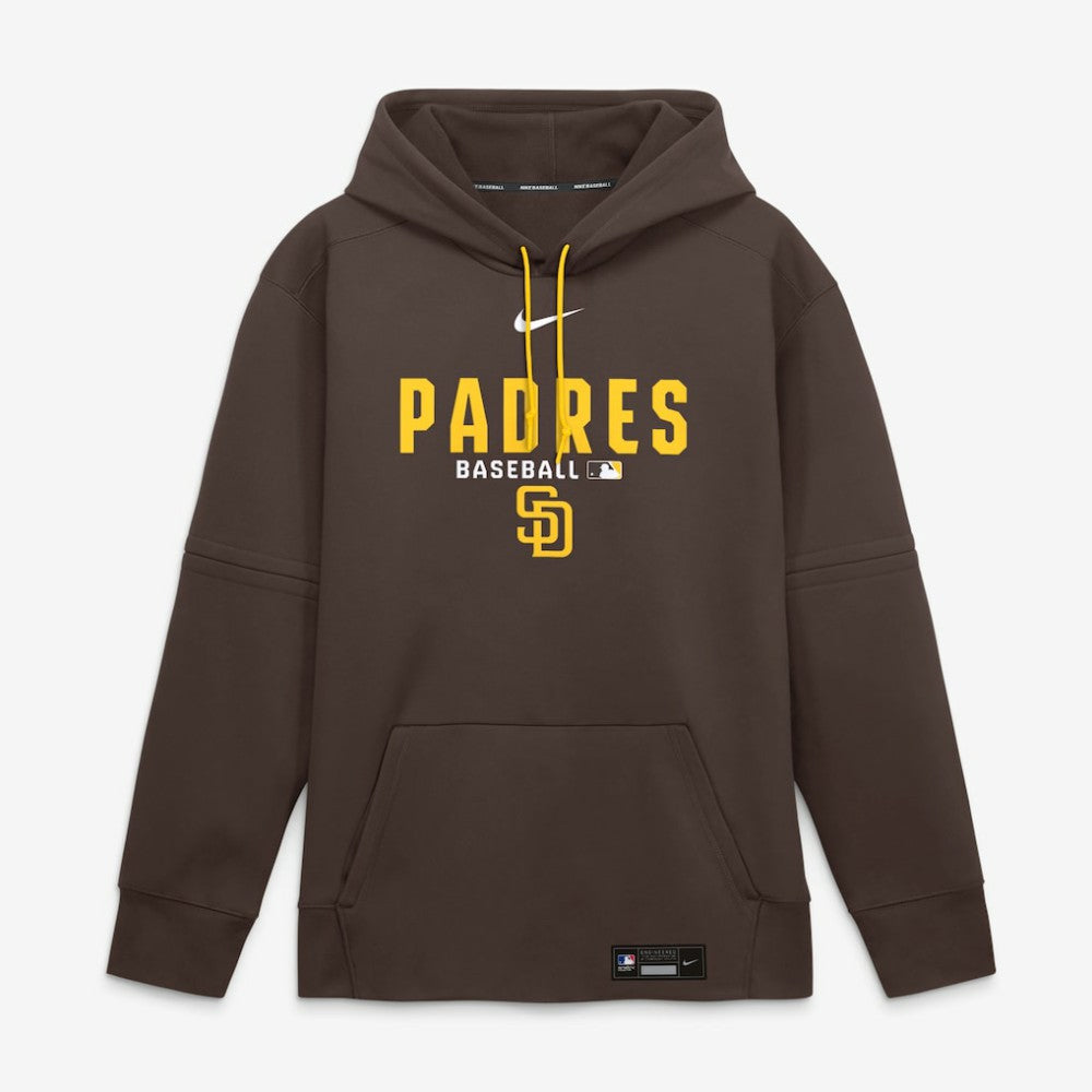 San Diego Padres Nike Authentic Collection Therma-FIT Hoodie - Brown Hoodies