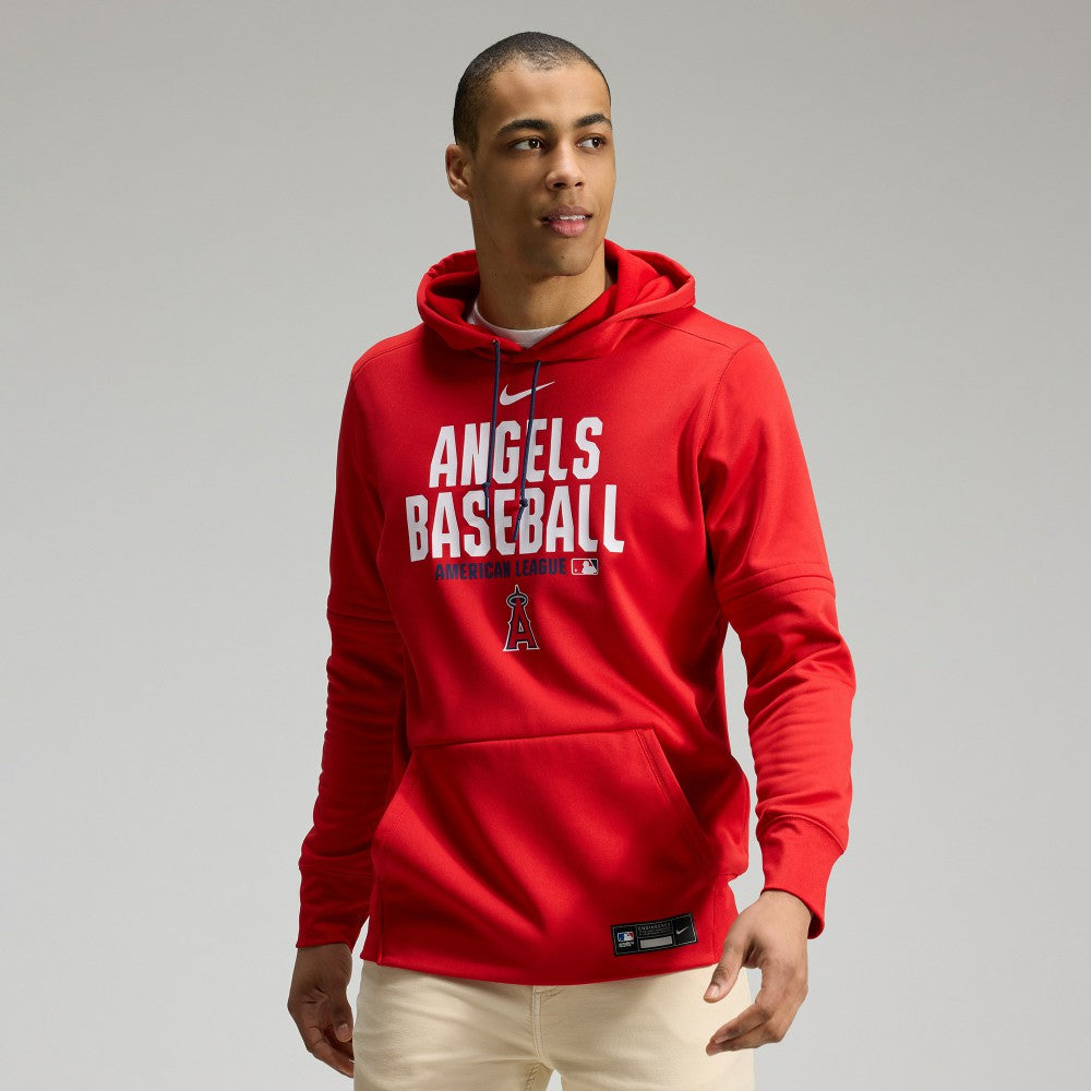 Los Angeles Angels Nike Authentic Collection Therma-FIT Hoodie - Red Hoodies