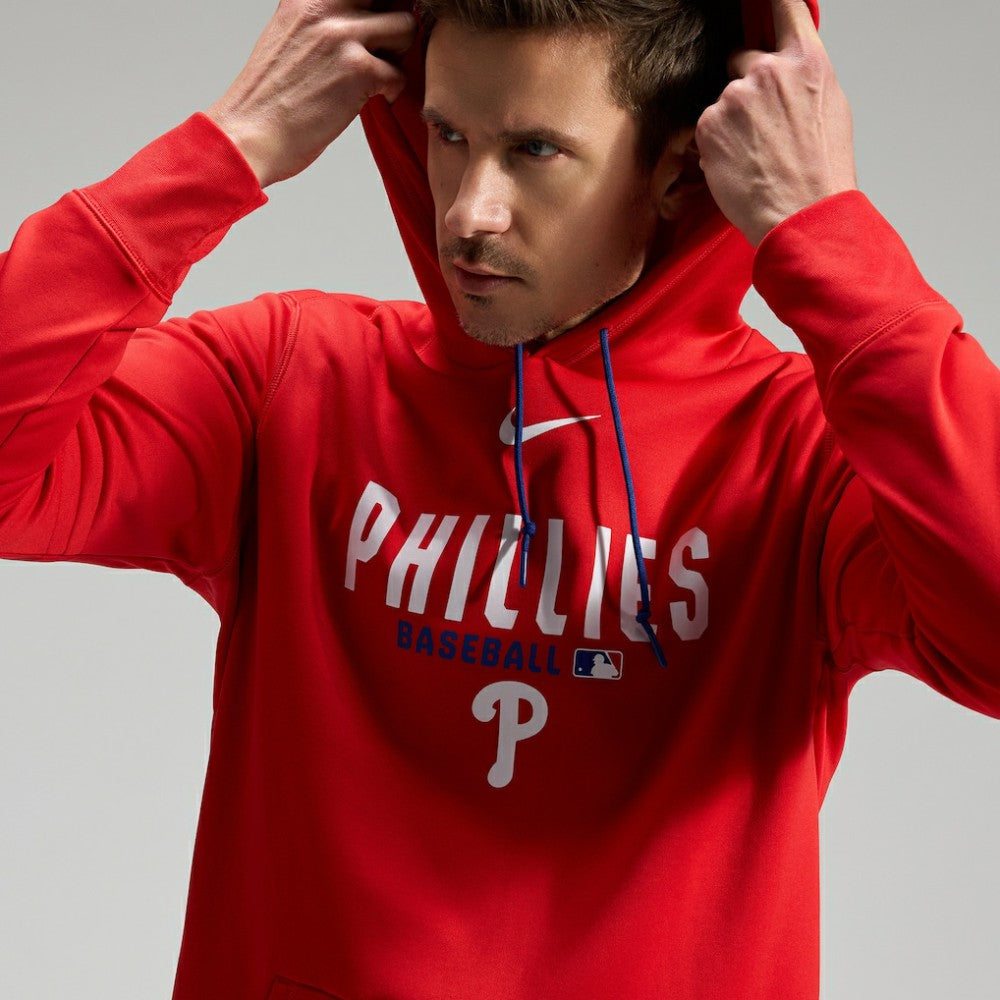 Philadelphia Phillies Nike Authentic Collection Therma-FIT Hoodie - Red Hoodies