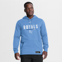 Kansas City Royals Nike Authentic Collection Therma-FIT Hoodie - Light Blue Hoodies