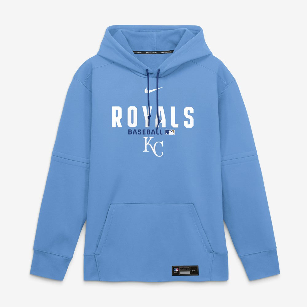 Kansas City Royals Nike Authentic Collection Therma-FIT Hoodie - Light Blue Hoodies