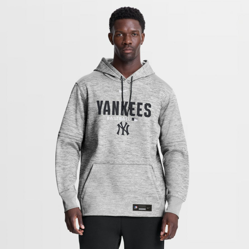 New York Yankees Nike Authentic Collection Therma-FIT Hoodie - Heather Charcoal Hoodies