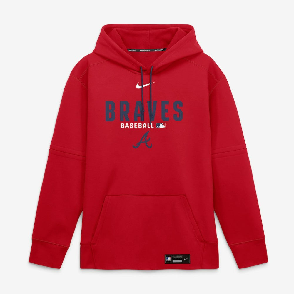 Atlanta Braves Nike Authentic Collection Therma-FIT Hoodie - Red Hoodies